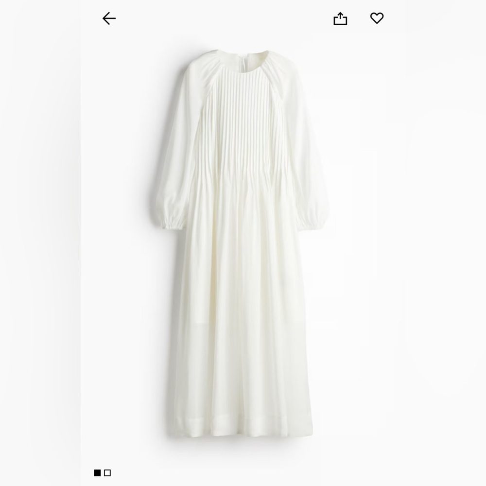 Elegant H&M limited edition pintuck White Maxi Dress